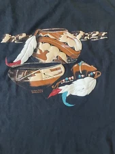 VTG 80s 90s Pottery Feather Native American Screen Stars Single Stitch Tee XL
