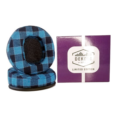 DEKONI AUDIO Limited Edition Holiday Flannel Earpads for the Audeze LCD - Blue