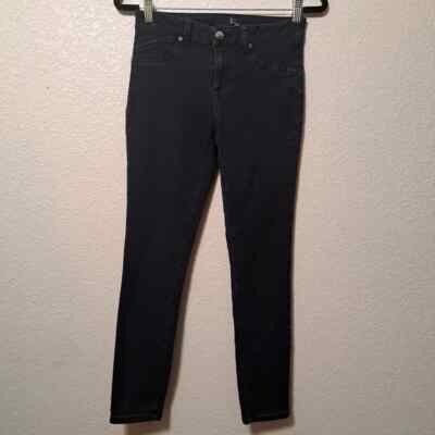 1822 Denim Skinny Women's Black Denim Stretch Jeans Size 4 Basic Classic Work