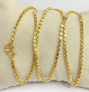 chain gold 24k grams shiny inches solid necklace box