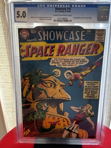 SHOWCASE #16 CGC 5.0 Cream To Off White D.C. Comics 9-10/58 - 第 1/10 張圖片