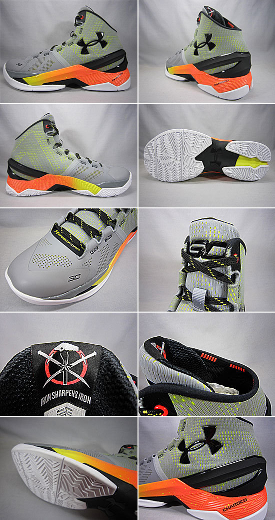 UNDER ARMOUR CURRY 2 FORGING IRON SHARPENS SC30 GREY ORANGE