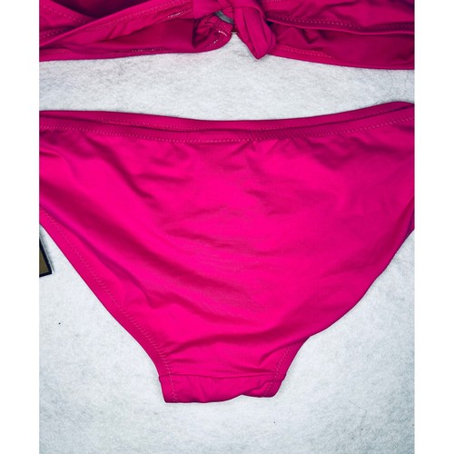 Juicy Couture Ana Halter Bikini Capri Bottoms Hot Pink Swimsuit Set XL BNWT - Picture 7 of 11