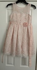 Jona Michelle Girls Size 7 Sleeveless Pale Pink Special Occasion Dress