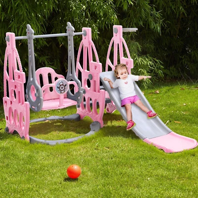 LIFELOOK Toddler Outdoor Garden Swing Slide & Climber Kids Baby Activities Playground Toy