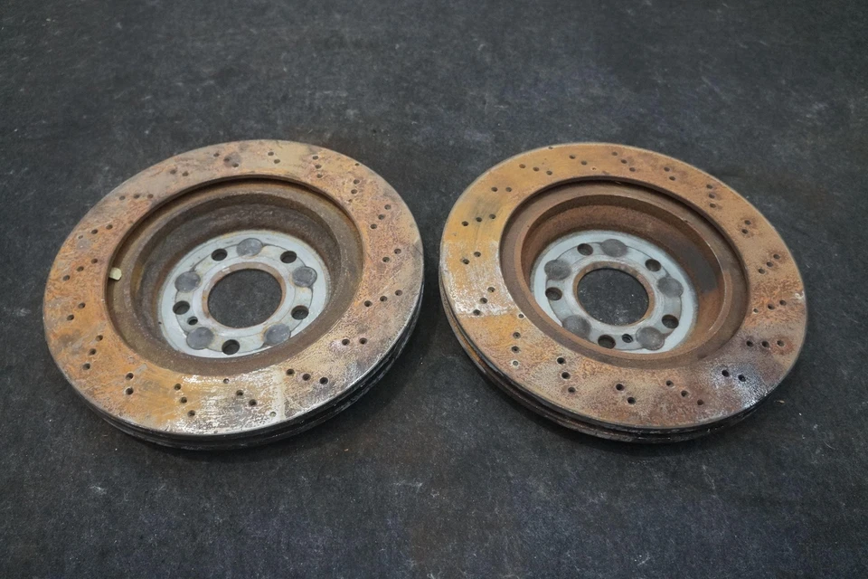 Set 2 Rear Left Right Disc Brake Rotor Sport 0004231512 OEM Mercedes SL550 R231 - Image 4 of 4