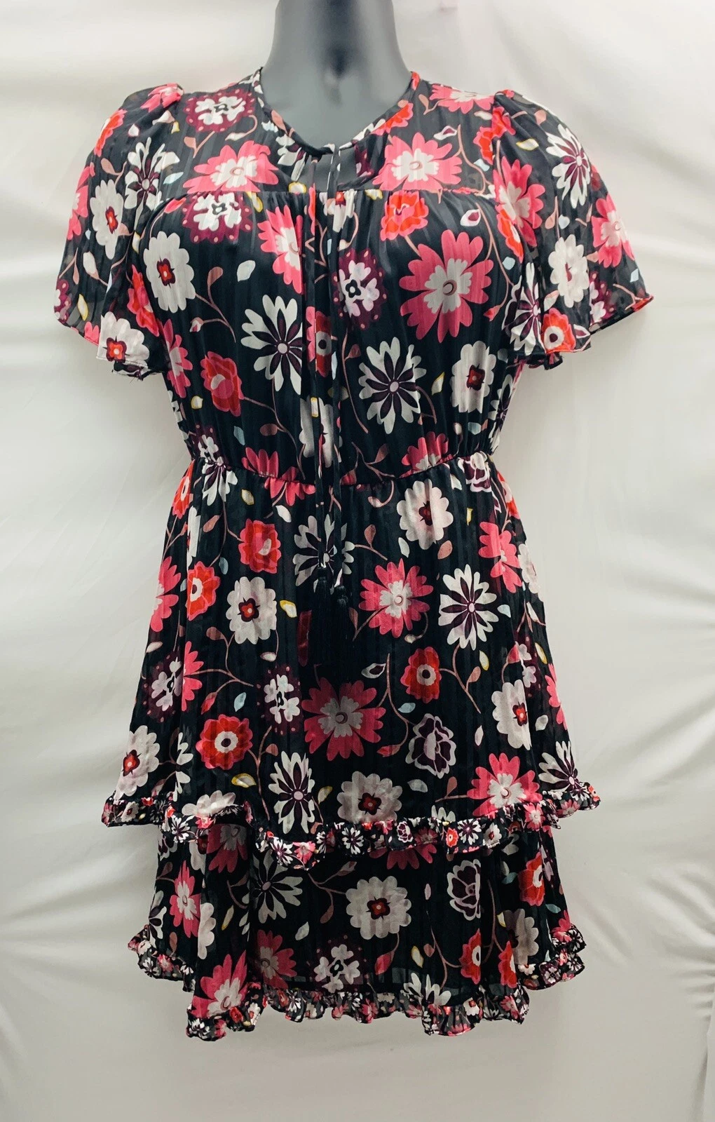 Abito da donna Kate Spade New York Casa Flora A Line nero rosa taglia 4 10727805