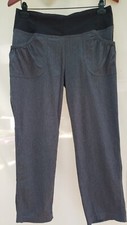Prana cropped pants, heathered charcoal grey, size L, excellent condition
