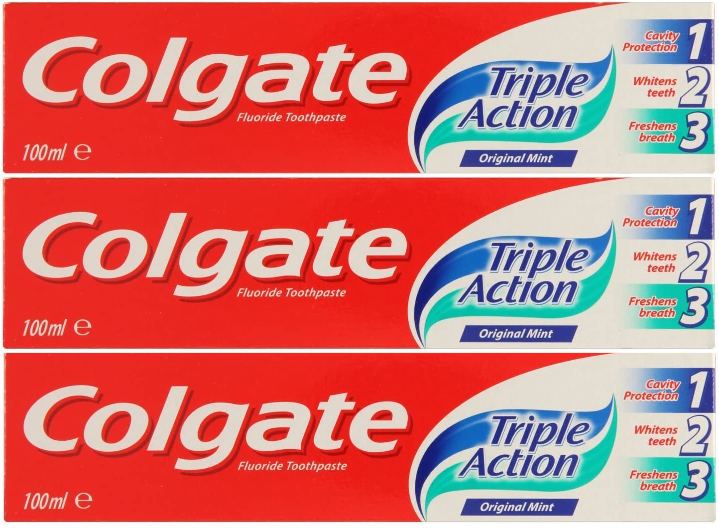 Colgate Toothpaste Triple Action Original Mint Cavity Protection 100ml x 6 - Image 3