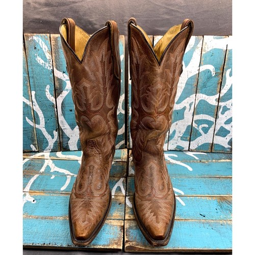 Corral Womens Picasso Cognac Brown Leather Cowboy Western Boots Sz 7.5M G1923 - Picture 3 of 9