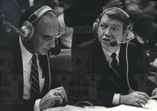 1983 Press Photo Marquette Basketball Announcers Harry Kalas And Jim Gibbons