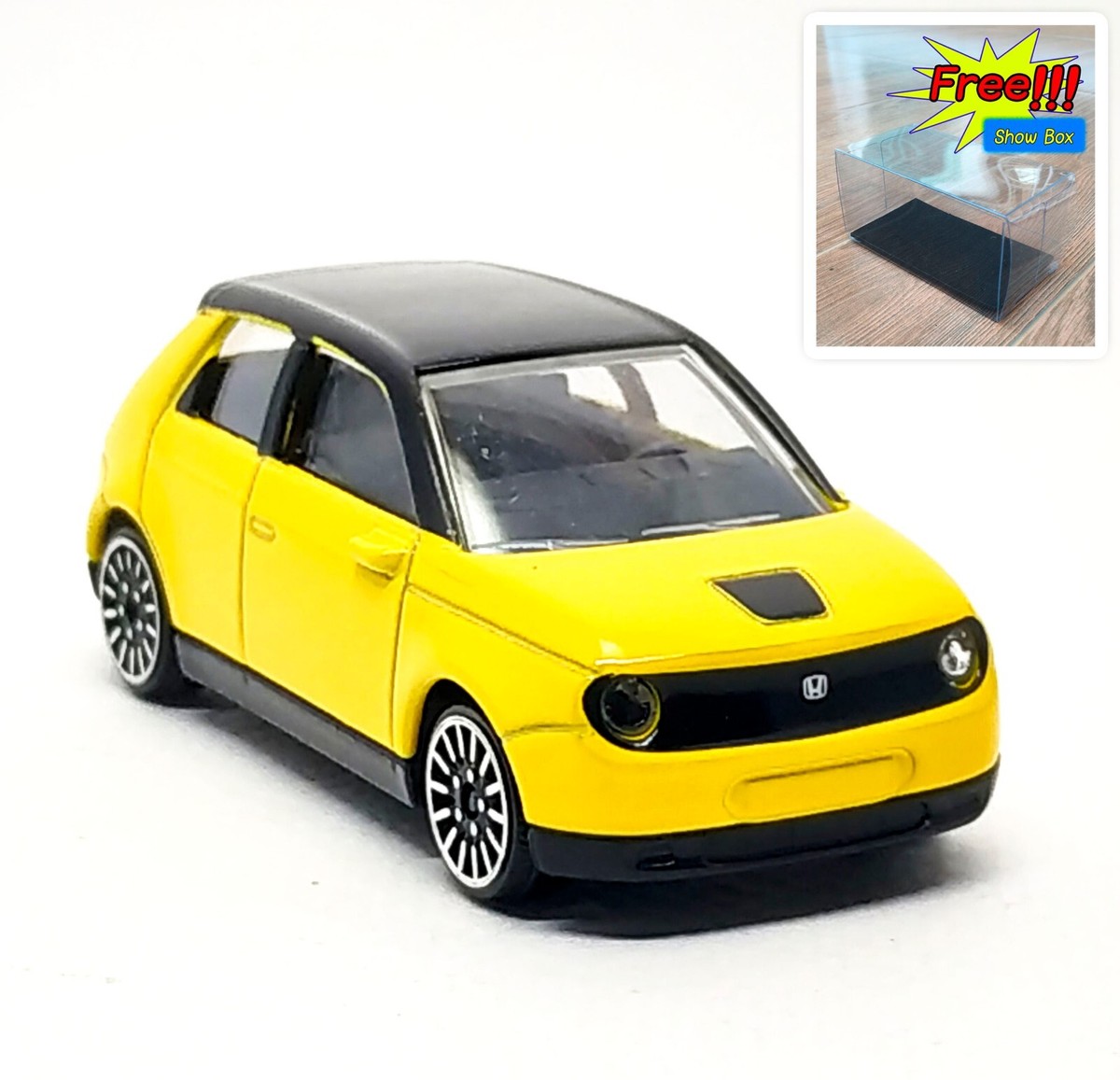 Majorette Honda E - Yellow / Black Roof 1:57 (3
