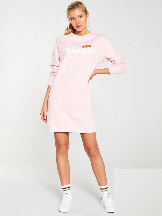 Score omdraaien wimper Ellesse Heritage Exclusive Bella Sweat Dress Pink **RRP:£46.99** UK 10 |  eBay