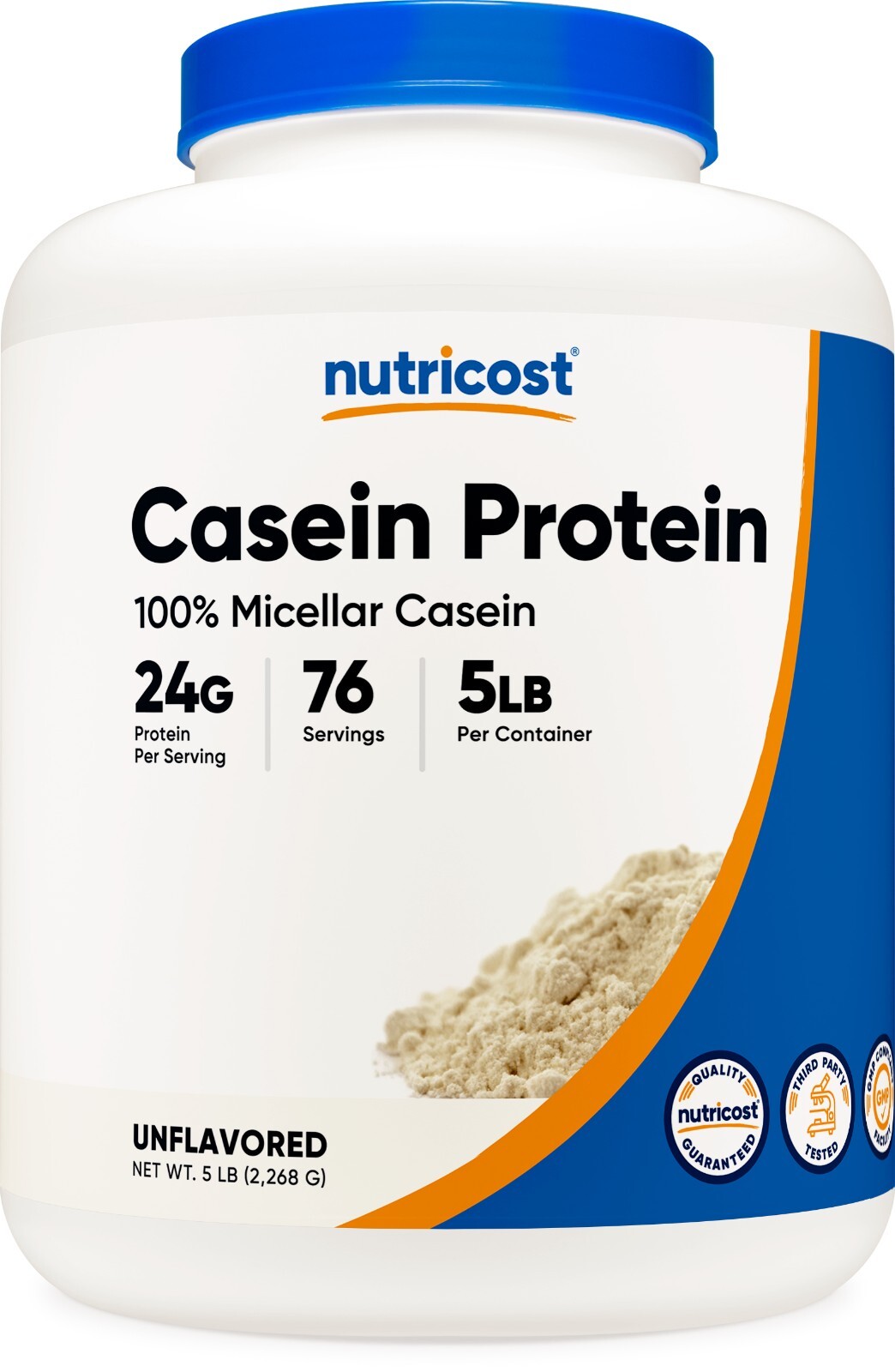 Nutricost Casein Protein Powder 5 фунтов - мицеллярный казеин без ГМО без глютена 12990₽