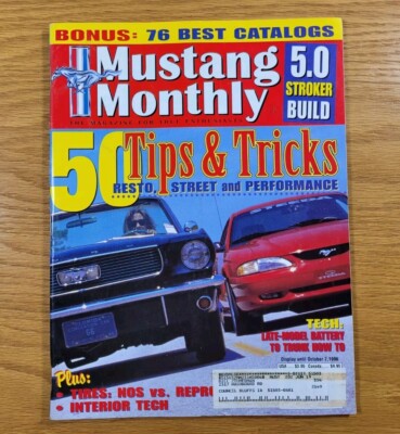 Mustang Monthly Magazine Back Issue From October 1996 Ford Classic Performance