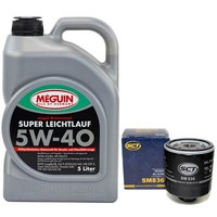 MotoröL Set 5W-40 Meguin 5 Liter + ÖLfilter SM 836 FüR Audi A1 A3 VW Lupo 1.0