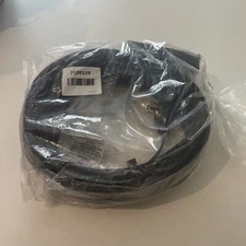 FLEXIDUCT Covered Extension Cord: 8 ft, 6 ft Covered Cord 16 AWG Black 3KUV9