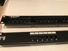 Black Box GigaBase CAT5e Patch Panel - 24 Port And Panel-12 Lot Of 2