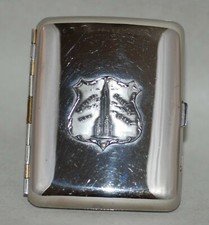 VINTAGE CHRYSLER BUILDING SOUVENIR CHROME CIGARETTE CASE NY ARCHITECTURE