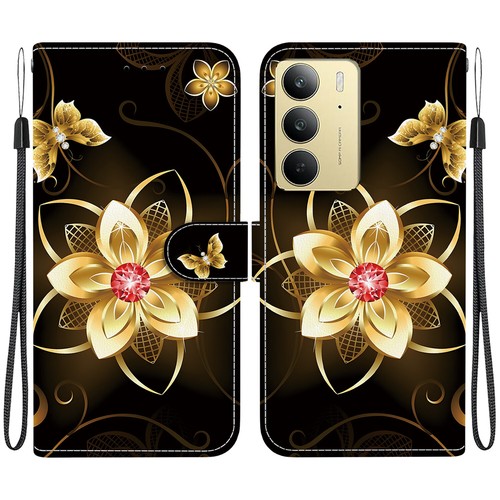 Patterned Leather Cover Wallet Case For OPPO Realme 11 12 Pro+ C61 C63 C67 4G - Picture 18 of 32