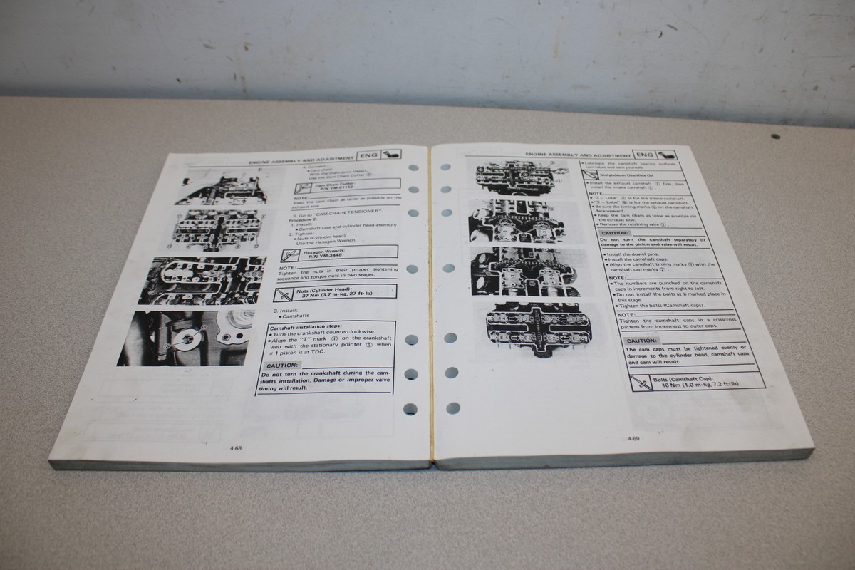 1987 YAMAHA FZR750RT RU FZR1000T TC SERVICE MANUAL LIT-11616-FZ-10 