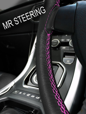 For MERCEDES CLK MK1 W208 Lenkrad Abdeckung Echtes Leder Hot Pink Double STCH