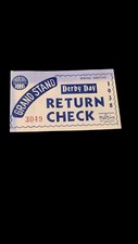 1938 Kentucky Derby Day Grandstand Return Check Ticket Winner Lawrin 