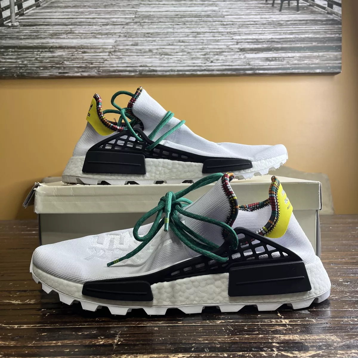 adidas NMD Hu Pharrell Inspiration Pack White Men's Sneakers Size 12.5