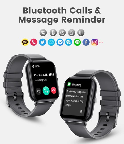 Smartwatch Herren Damen Telefonfunktion Armbanduhr Watch für iPhone Samsung Tab - Bild 3 von 7