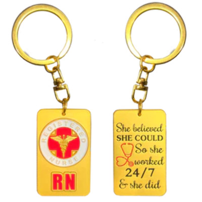 Registered Nurse RN She Believed She Could So She Did Keychain GL14-005 KC-050