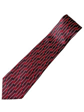 Bruno Conte 100% Silk Neck Tie 4" Red Burgundy Career Professional Party Classic