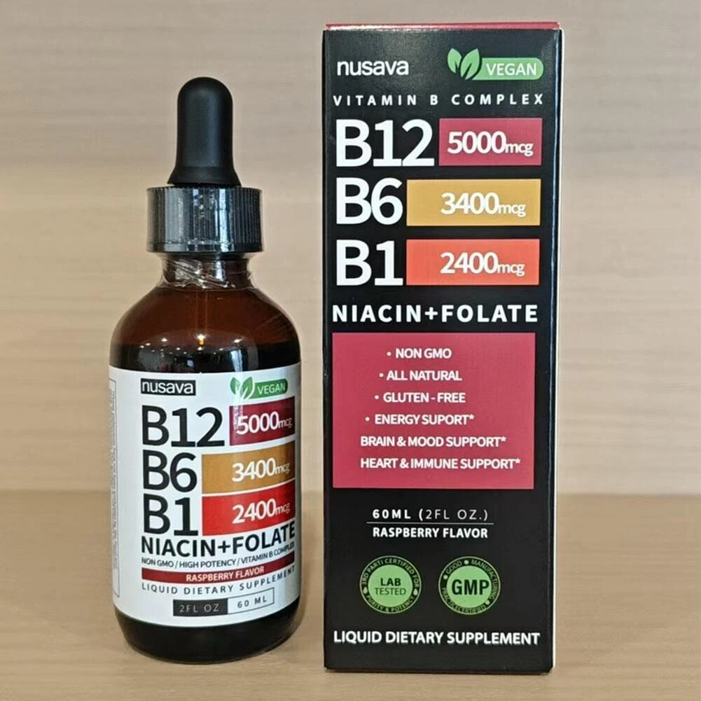 bpc-157 peptide therapy 1-5 bottles Vitamin B12 and B6 Liquid Drops, B12 Sublingual Vitamin B  Complex