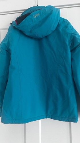 Youth KILLTEC LEVEL 3 INSULATED TURQUOISE FULL ZIP, HOODED SKI JACKET SZ 14 - Picture 2 of 8