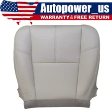 For 2007-2014 Chevy Tahoe Silverado Driver Bottom Leather Seat Cover Light Gray