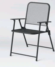FOUR Metal Mesh Folding Outdoor Portable Sport Chair - Room Essentials *4 Chairs
