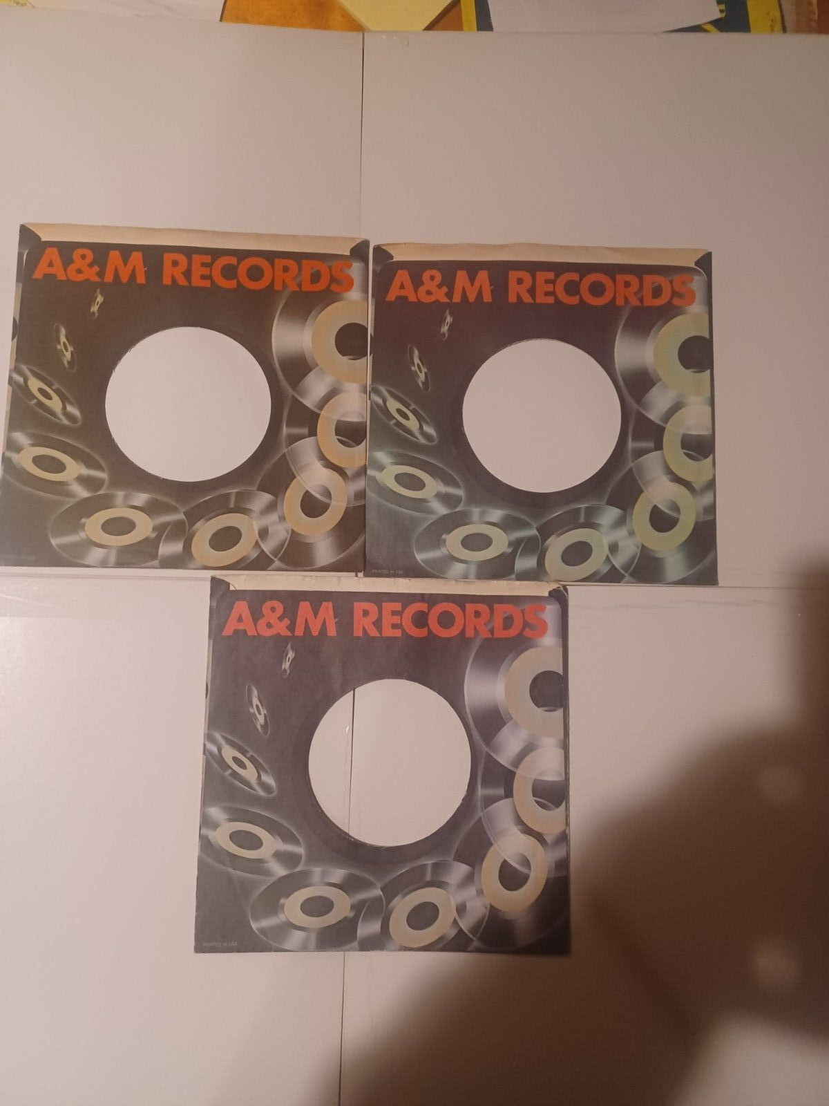 A & M RECORDS (3) original company sleeves nice shape