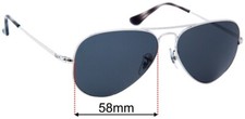 SFx Replacement Sunglass Lenses fits Ray Ban RB6489 Aviator II - 58mm Wide