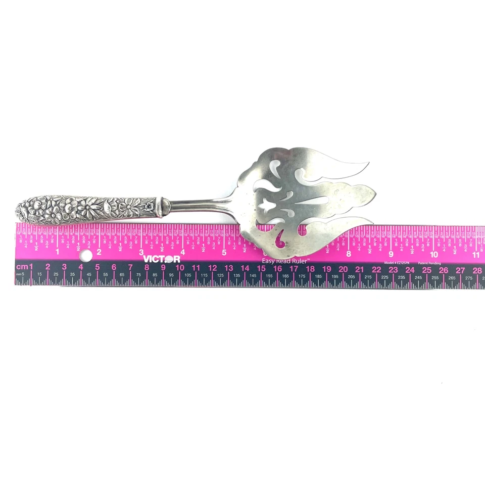 Tenedor de servicio Manchester vintage Southern Rose mango esterlina alrededor de 1933 Foto 3 de 4