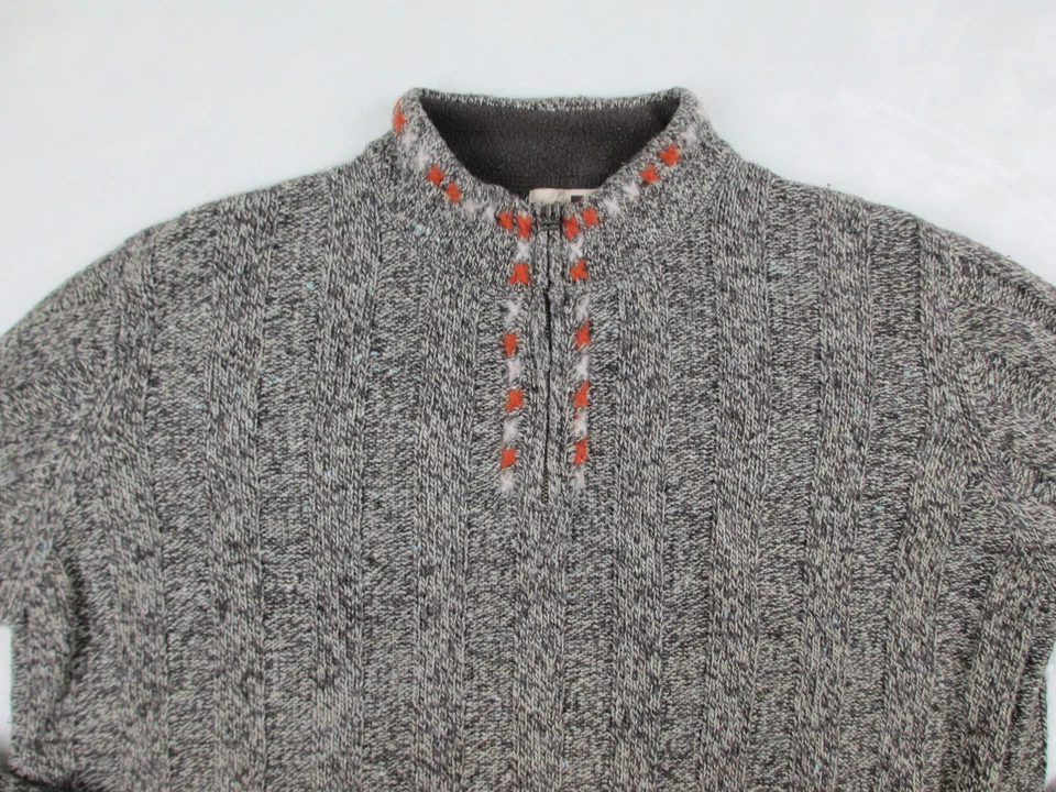 Woolrich Sweater Womens Large Brown Knit 1/4 Zip Pullover Casual Ladies - Image 3 of 4