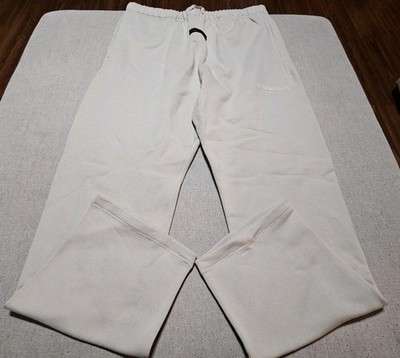 ESSENTIALS Fear of God Sweatpants XXL Cream Fleece Joggers Mens Uncuffed CLEAN
