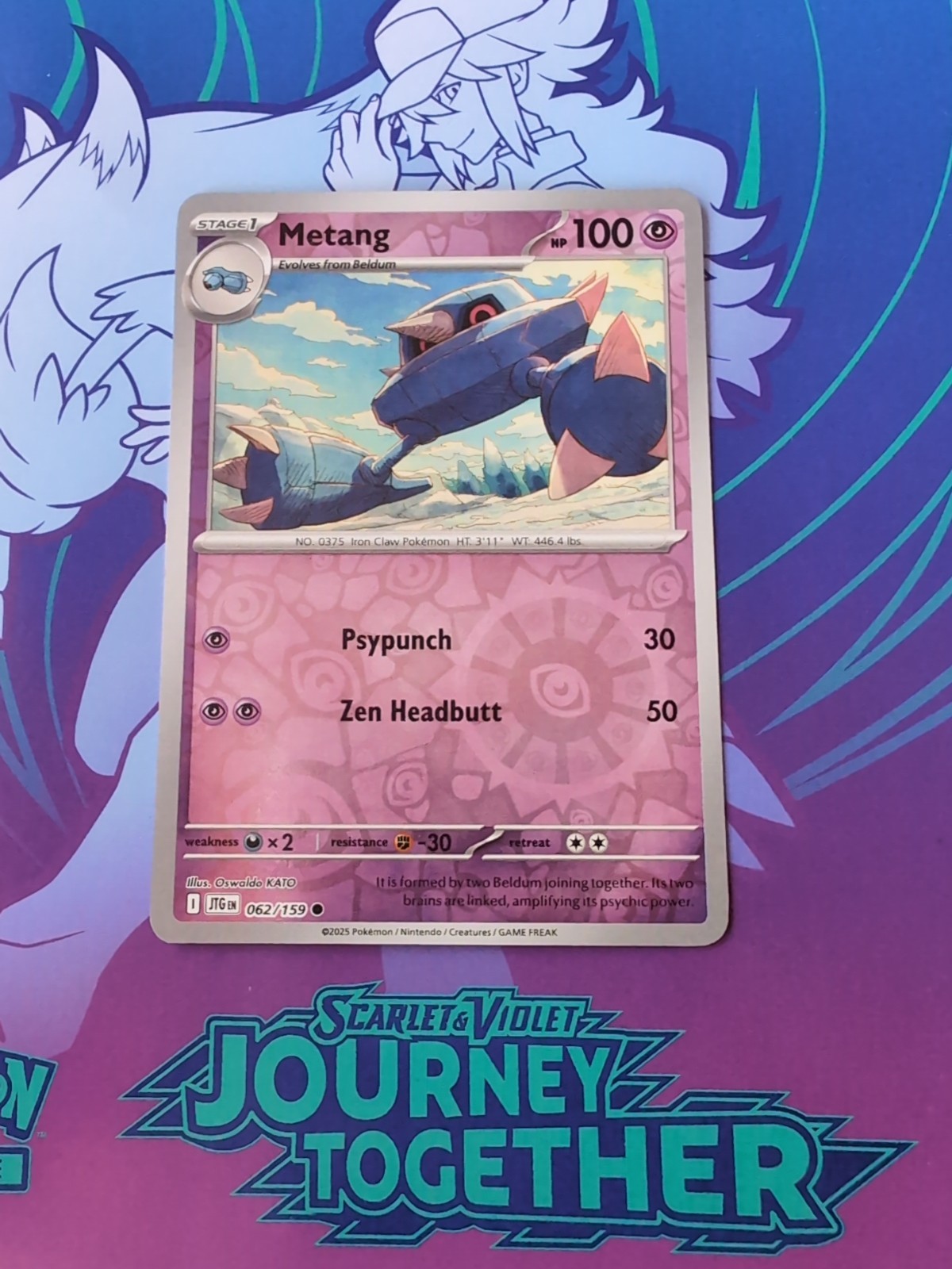 Metang 062/159 Pokemon Journey Together Reverse Holo NM