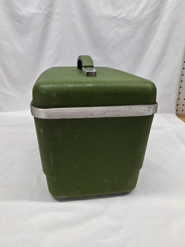 Estuche tocador tren maquillaje pronóstico Sears vintage verde estuche rígido bandeja espejo Foto 4 de 4