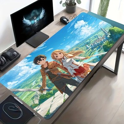 1pc Large-sized Esports Gaming Mouse Pad with an Anime-style Fantasy Adventure