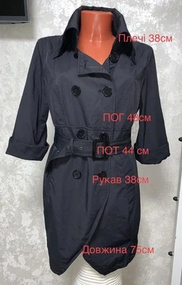 Women Savage Honey Trench Coat Black Cotton 36 - Bild 1 von 4