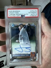 2025 BOWMAN JONAH TONG CHROME PROSPECT AUTO PSA AUTHENTIC