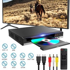 2026 DVD Player All Region Free DVD CD Disc Player AV Output USB Remote Control