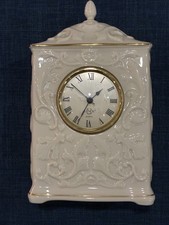 Vintage Lenox Porcelain Desk or Mantle Top Crown Pillar Clock Made in USA