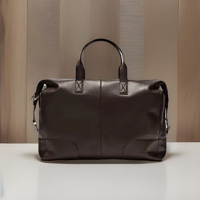 Massimo Dutti Leather Large Bag Brown New With Tags Made In India. 18 x 17 x 8 