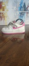 Nike Air Force 1 Low Shoes Youth Size 4.5Y White Pink Sneakers FV5948-102