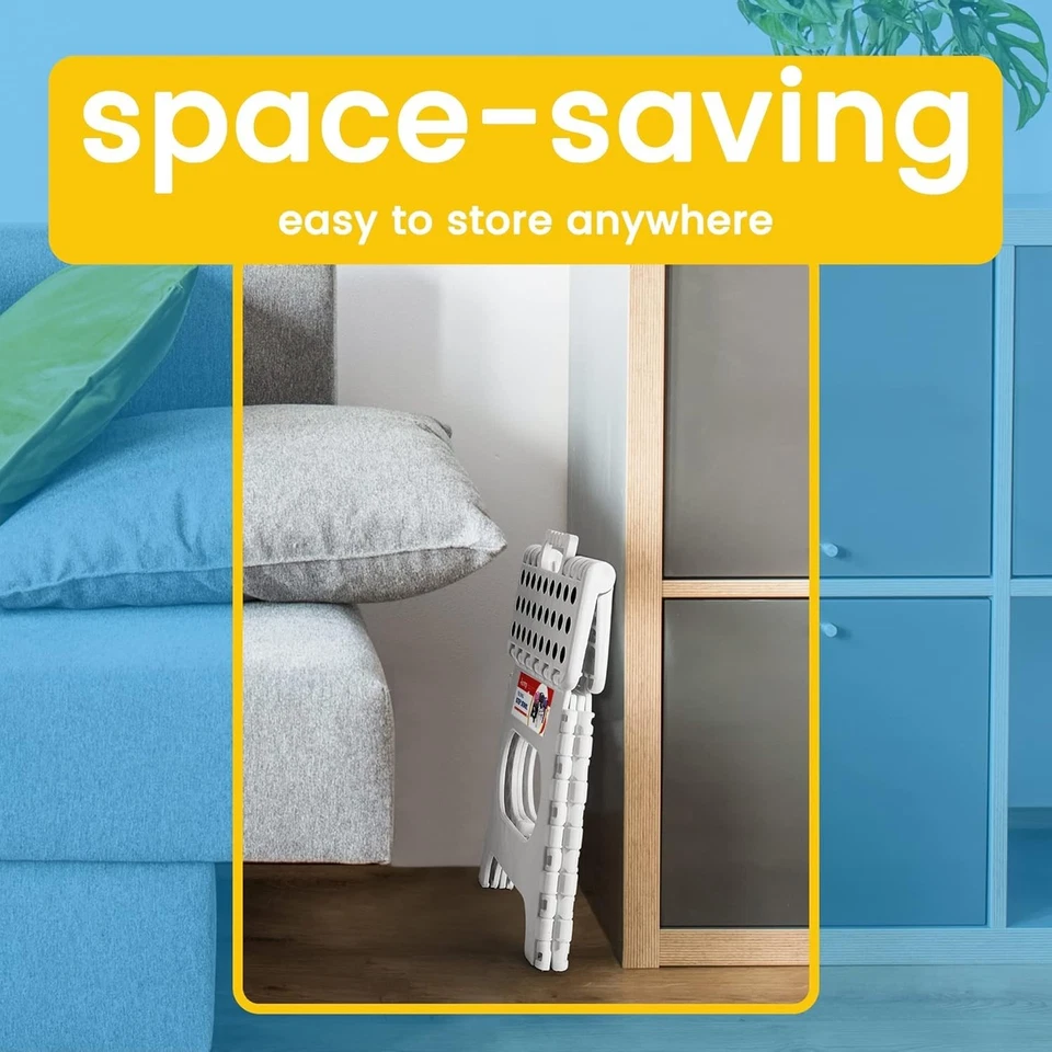 1-2 Pack Folding Step Stool  Plastic Foldable Stools Portable  9" 11" 13" - Image 4 of 4